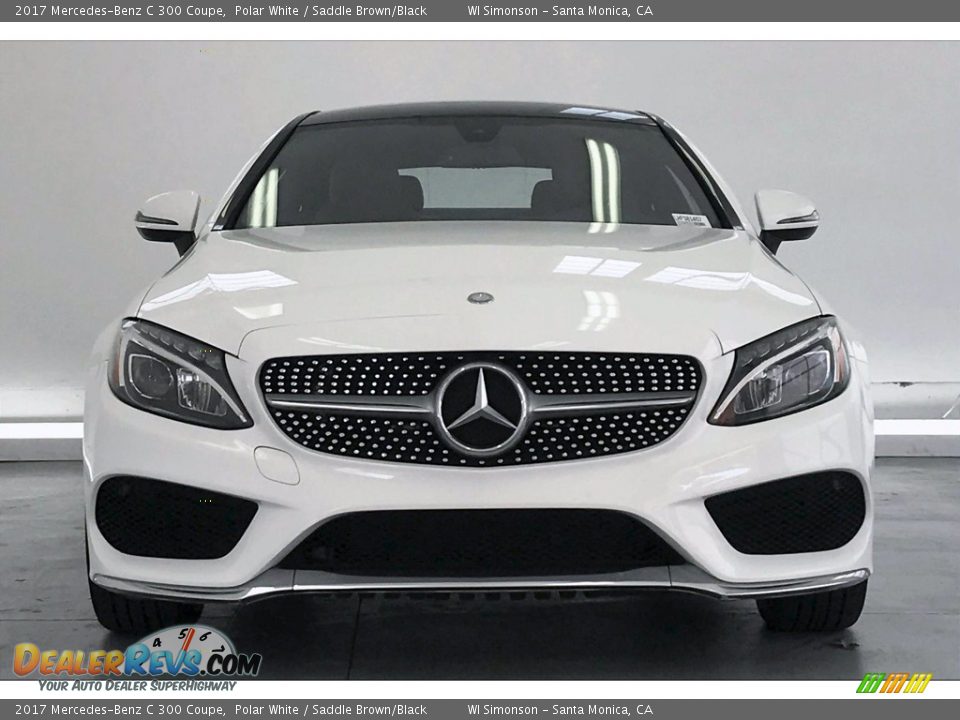 2017 Mercedes-Benz C 300 Coupe Polar White / Saddle Brown/Black Photo #2
