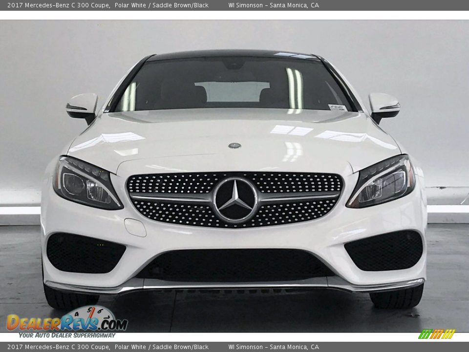 2017 Mercedes-Benz C 300 Coupe Polar White / Saddle Brown/Black Photo #2