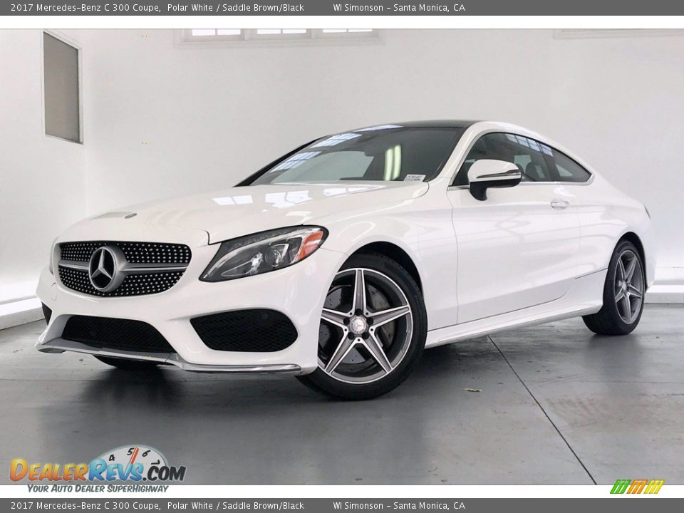 2017 Mercedes-Benz C 300 Coupe Polar White / Saddle Brown/Black Photo #12