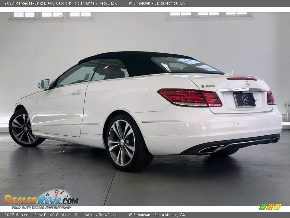 2017 Mercedes-Benz E 400 Cabriolet Polar White / Red/Black Photo #10