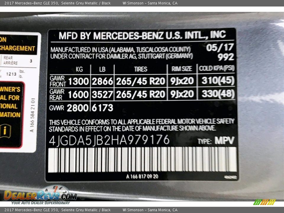 2017 Mercedes-Benz GLE 350 Selenite Grey Metallic / Black Photo #24