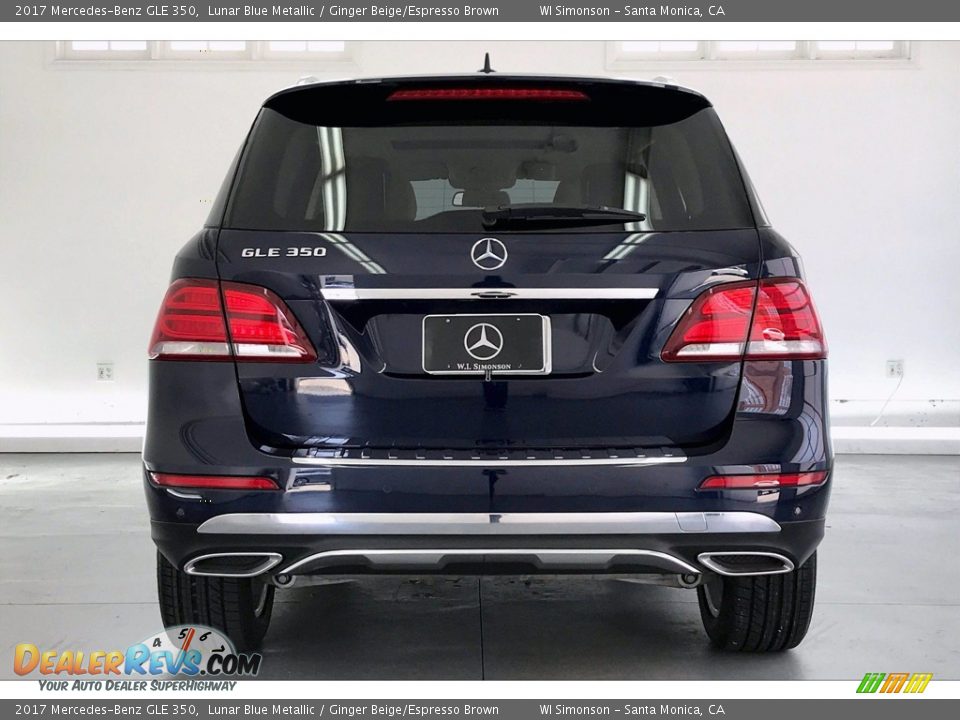 2017 Mercedes-Benz GLE 350 Lunar Blue Metallic / Ginger Beige/Espresso Brown Photo #3