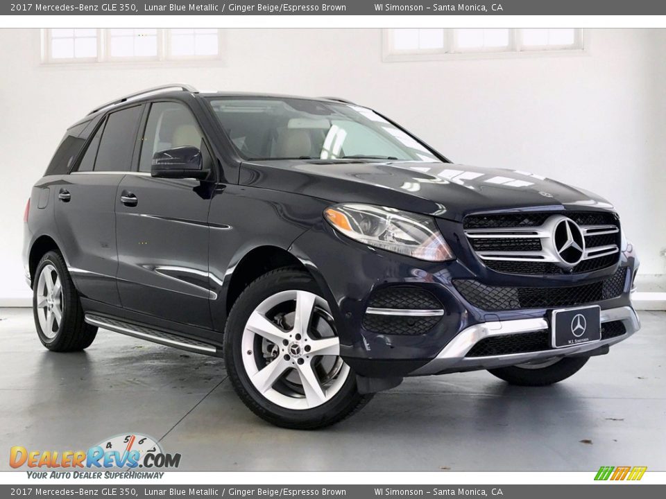 2017 Mercedes-Benz GLE 350 Lunar Blue Metallic / Ginger Beige/Espresso Brown Photo #34