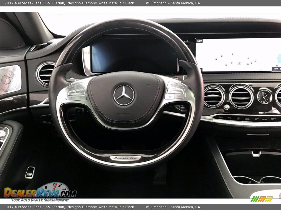 2017 Mercedes-Benz S 550 Sedan designo Diamond White Metallic / Black Photo #4