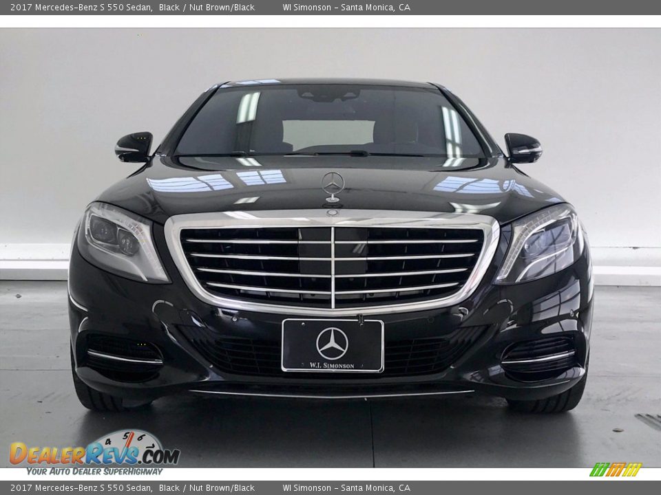 2017 Mercedes-Benz S 550 Sedan Black / Nut Brown/Black Photo #2