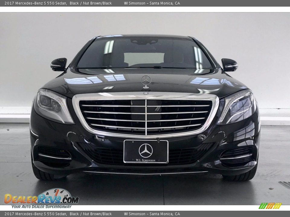 2017 Mercedes-Benz S 550 Sedan Black / Nut Brown/Black Photo #2