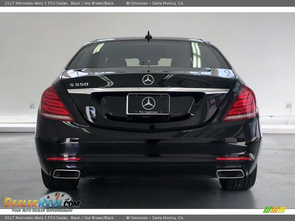 2017 Mercedes-Benz S 550 Sedan Black / Nut Brown/Black Photo #3