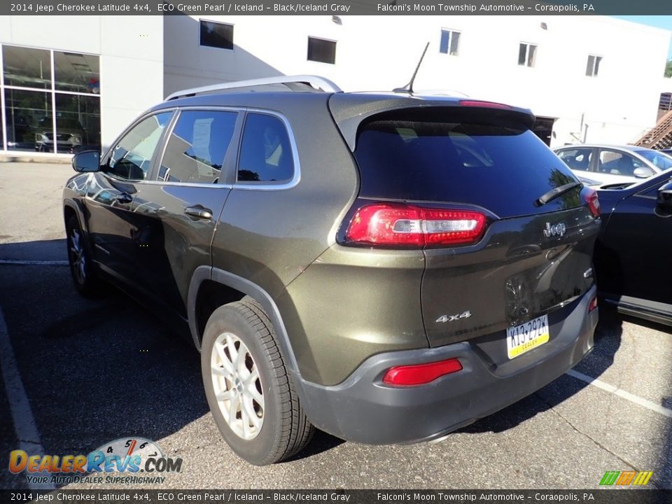 2014 Jeep Cherokee Latitude 4x4 ECO Green Pearl / Iceland - Black/Iceland Gray Photo #2