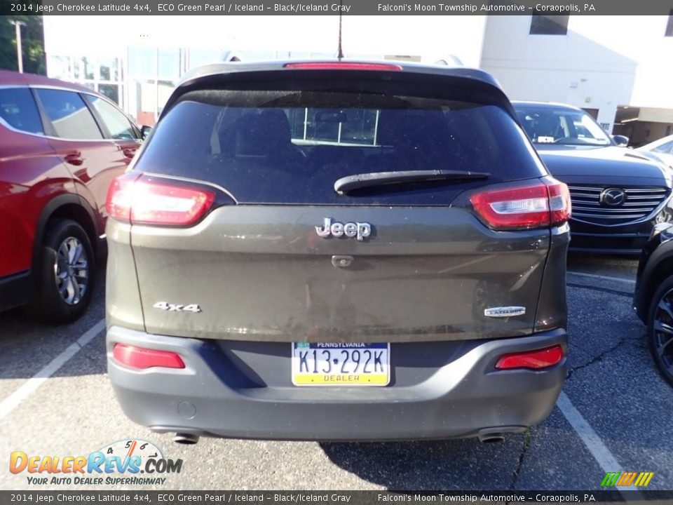 2014 Jeep Cherokee Latitude 4x4 ECO Green Pearl / Iceland - Black/Iceland Gray Photo #3