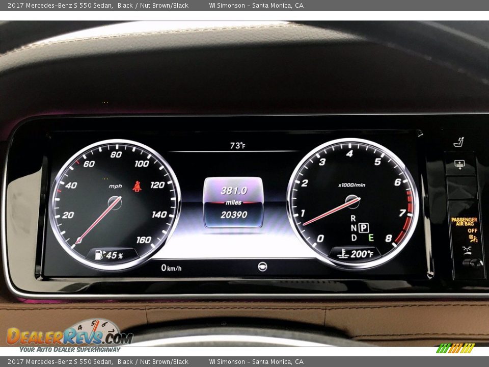 2017 Mercedes-Benz S 550 Sedan Gauges Photo #20