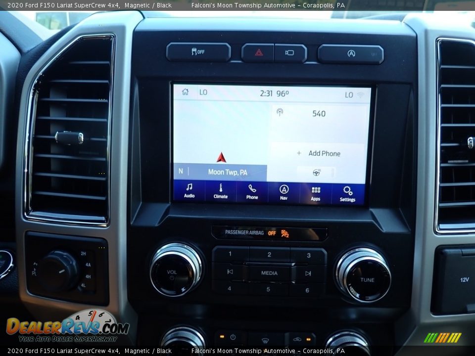 2020 Ford F150 Lariat SuperCrew 4x4 Magnetic / Black Photo #13
