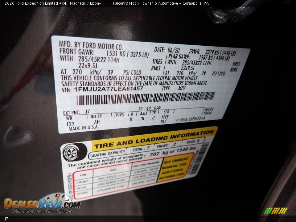 Ford Color Code J7 Magnetic