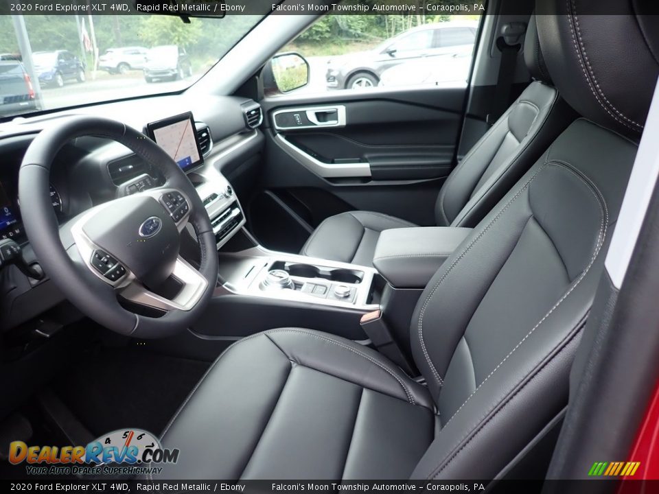 Ebony Interior - 2020 Ford Explorer XLT 4WD Photo #10