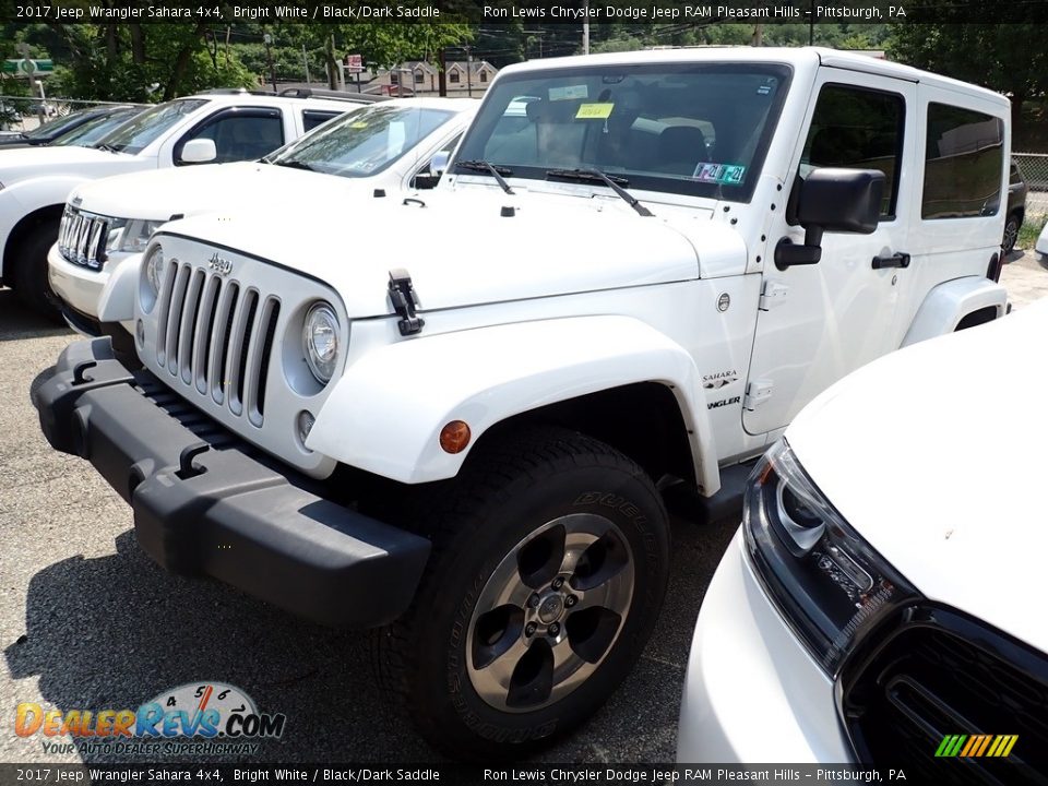 2017 Jeep Wrangler Sahara 4x4 Bright White / Black/Dark Saddle Photo #1