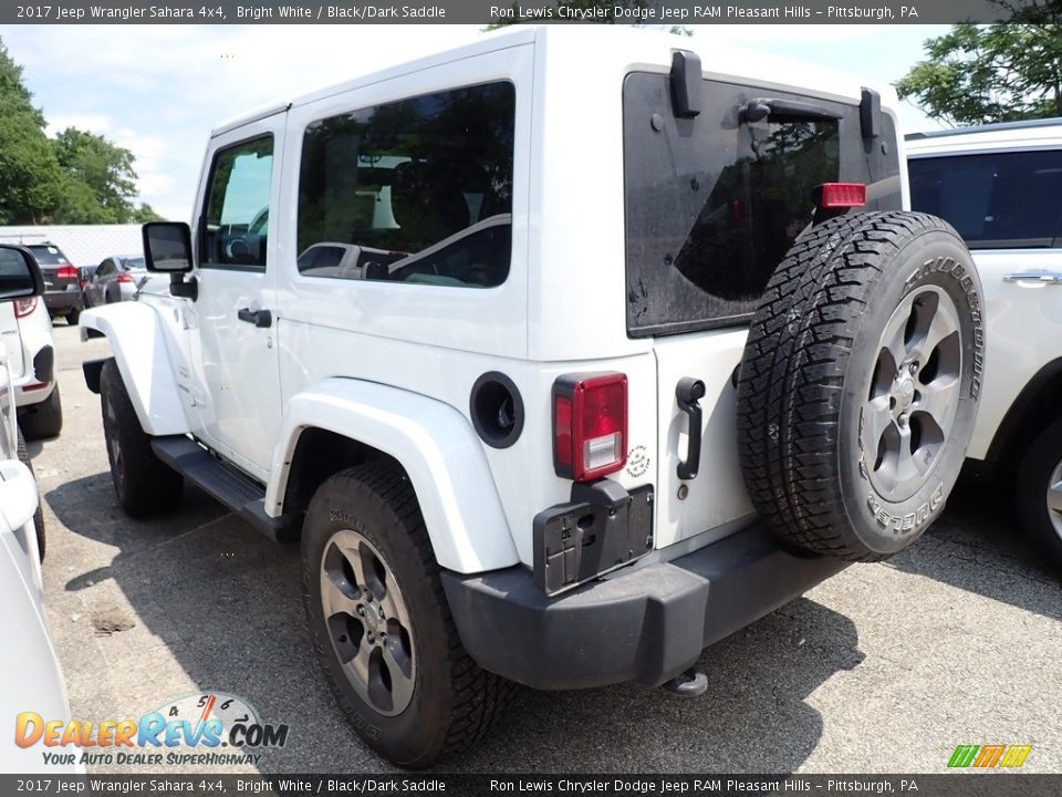 2017 Jeep Wrangler Sahara 4x4 Bright White / Black/Dark Saddle Photo #3