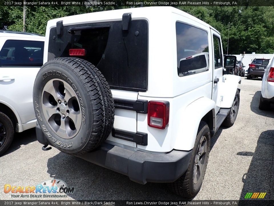 2017 Jeep Wrangler Sahara 4x4 Bright White / Black/Dark Saddle Photo #4
