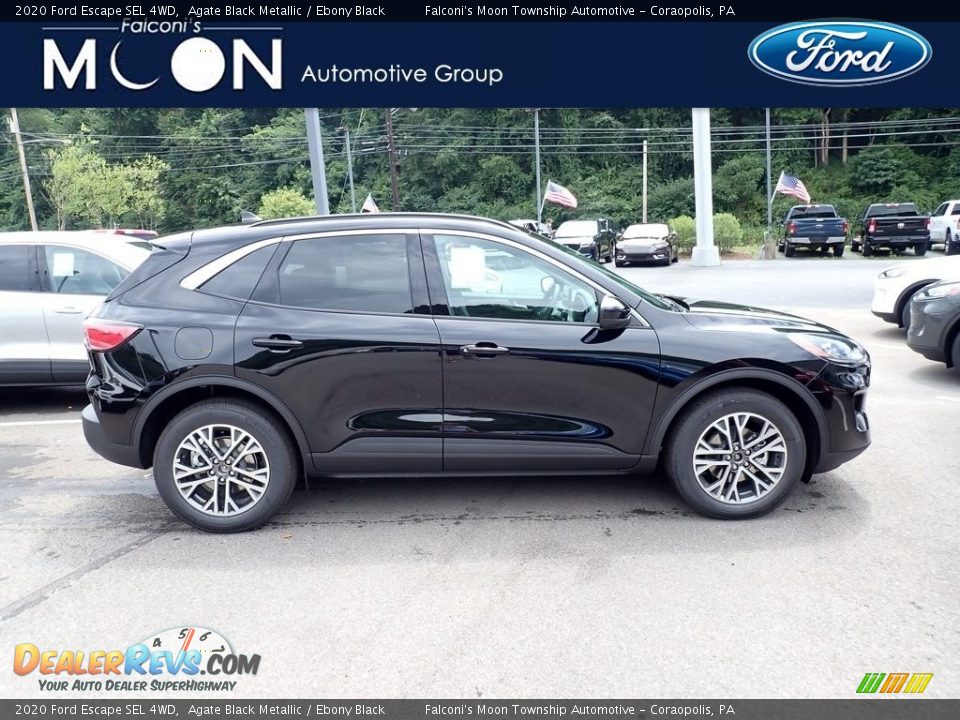 2020 Ford Escape SEL 4WD Agate Black Metallic / Ebony Black Photo #1