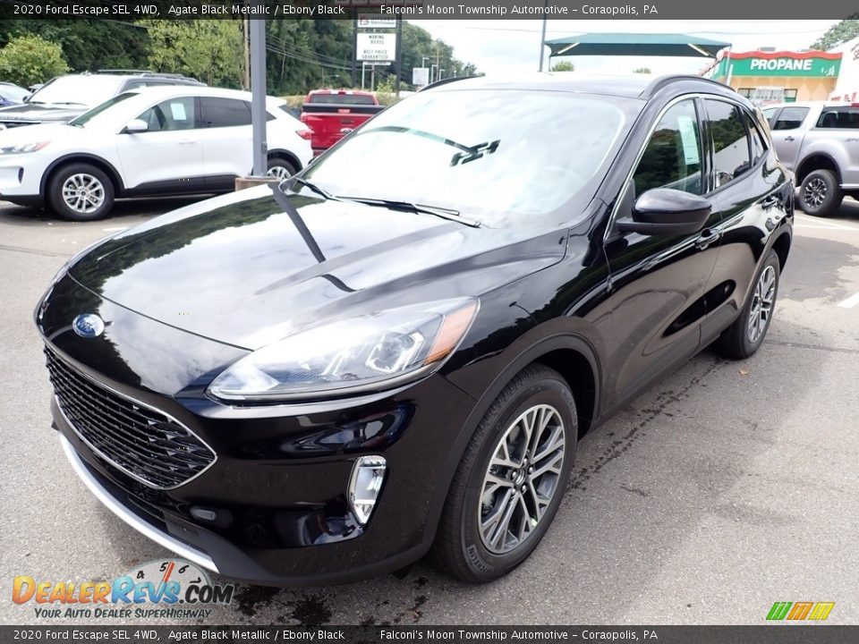 2020 Ford Escape SEL 4WD Agate Black Metallic / Ebony Black Photo #2