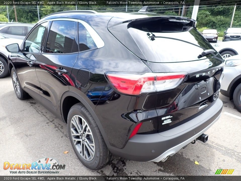 2020 Ford Escape SEL 4WD Agate Black Metallic / Ebony Black Photo #3