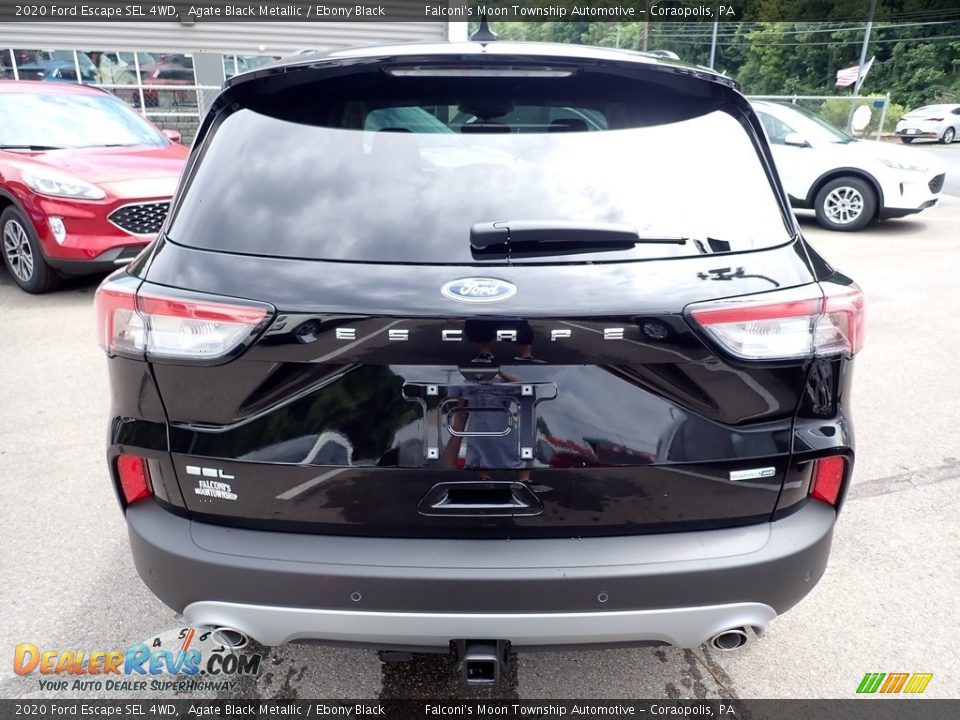 2020 Ford Escape SEL 4WD Agate Black Metallic / Ebony Black Photo #4