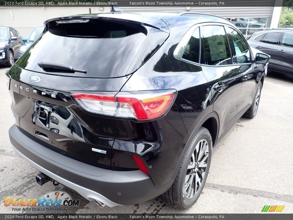 2020 Ford Escape SEL 4WD Agate Black Metallic / Ebony Black Photo #5