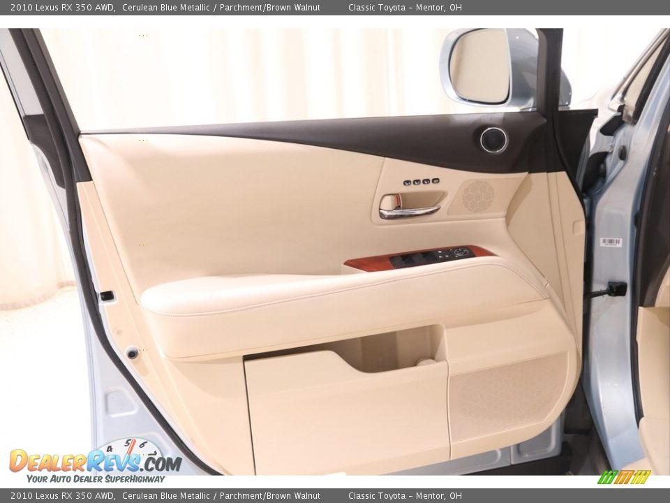 2010 Lexus RX 350 AWD Cerulean Blue Metallic / Parchment/Brown Walnut Photo #4