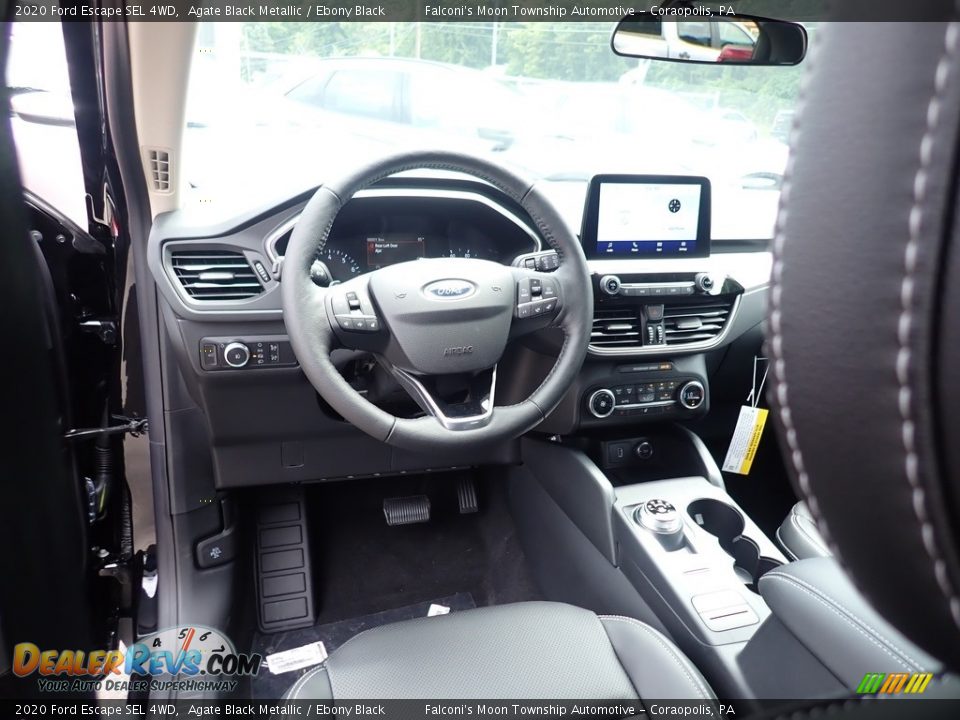 2020 Ford Escape SEL 4WD Agate Black Metallic / Ebony Black Photo #9