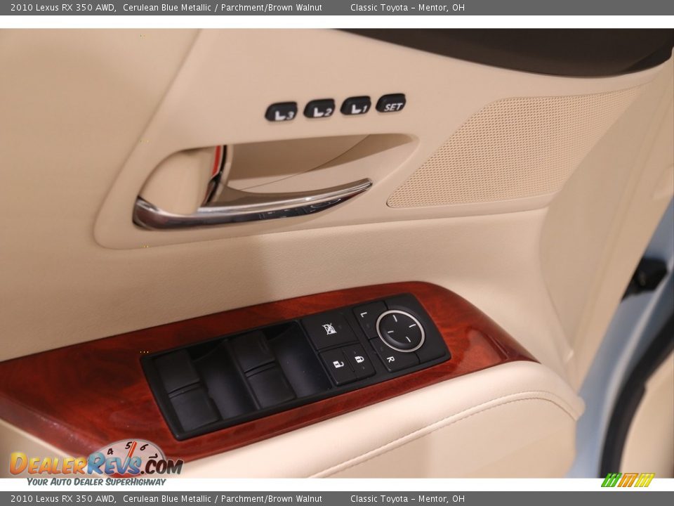 2010 Lexus RX 350 AWD Cerulean Blue Metallic / Parchment/Brown Walnut Photo #5