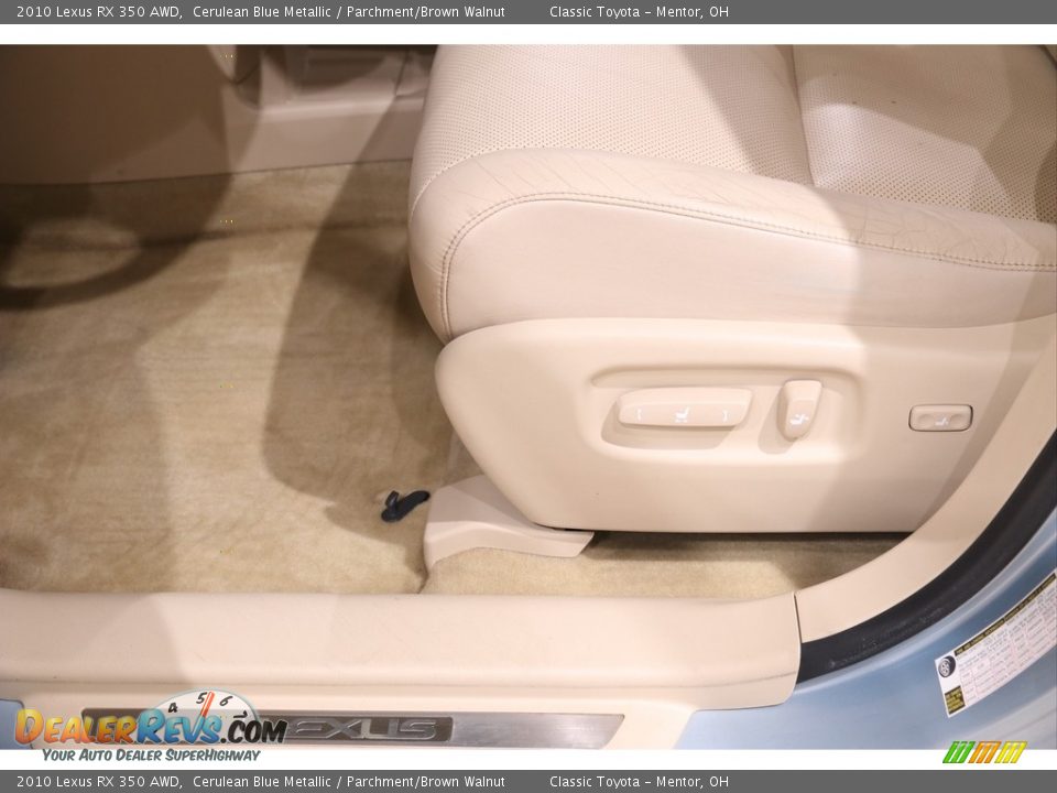 2010 Lexus RX 350 AWD Cerulean Blue Metallic / Parchment/Brown Walnut Photo #6