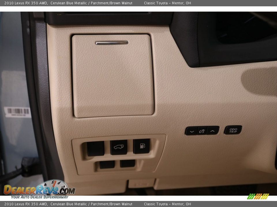 2010 Lexus RX 350 AWD Cerulean Blue Metallic / Parchment/Brown Walnut Photo #7
