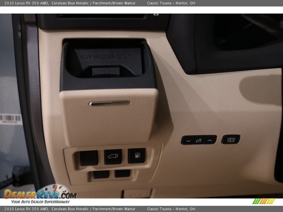 2010 Lexus RX 350 AWD Cerulean Blue Metallic / Parchment/Brown Walnut Photo #8