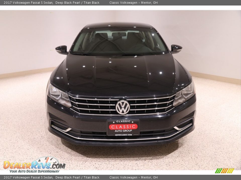 2017 Volkswagen Passat S Sedan Deep Black Pearl / Titan Black Photo #2