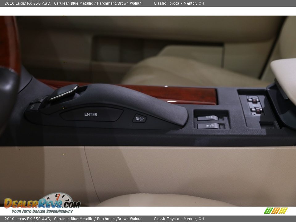 2010 Lexus RX 350 AWD Cerulean Blue Metallic / Parchment/Brown Walnut Photo #10