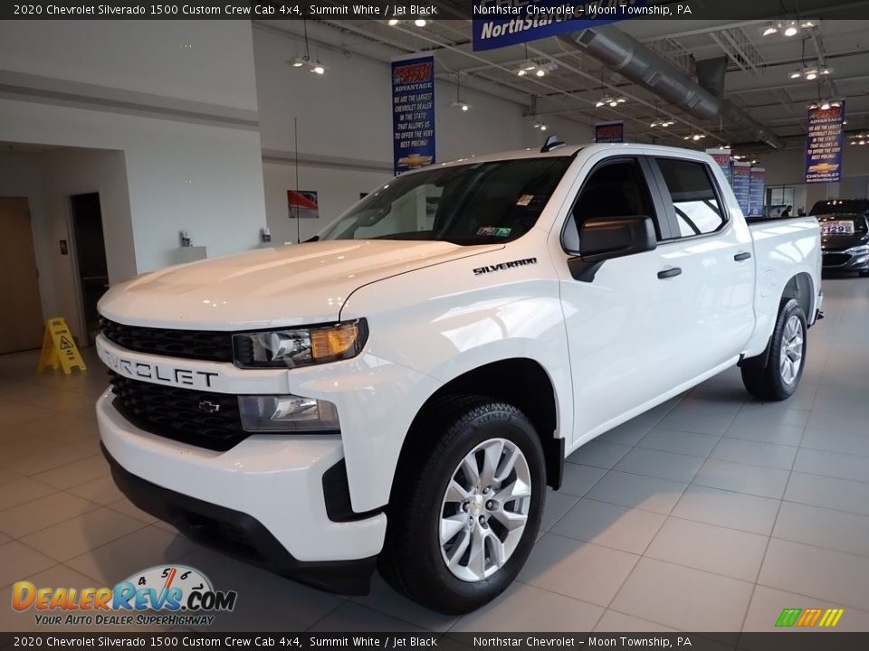 2020 Chevrolet Silverado 1500 Custom Crew Cab 4x4 Summit White / Jet Black Photo #1