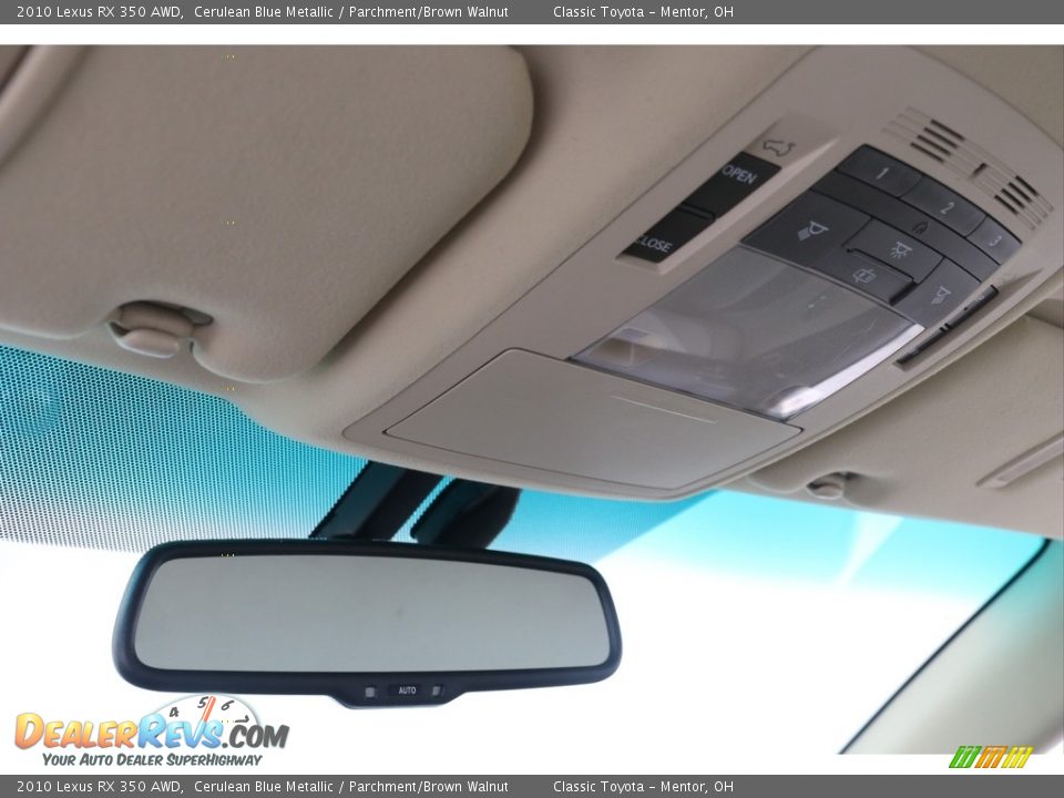 2010 Lexus RX 350 AWD Cerulean Blue Metallic / Parchment/Brown Walnut Photo #13