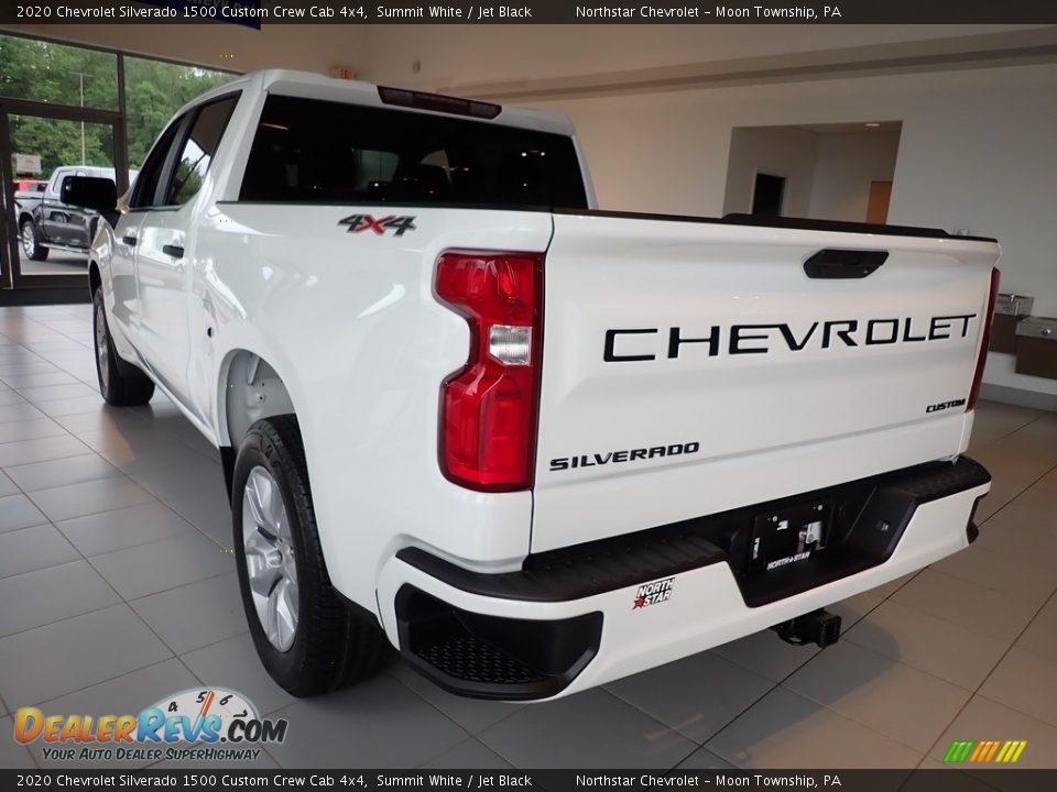 2020 Chevrolet Silverado 1500 Custom Crew Cab 4x4 Summit White / Jet Black Photo #3