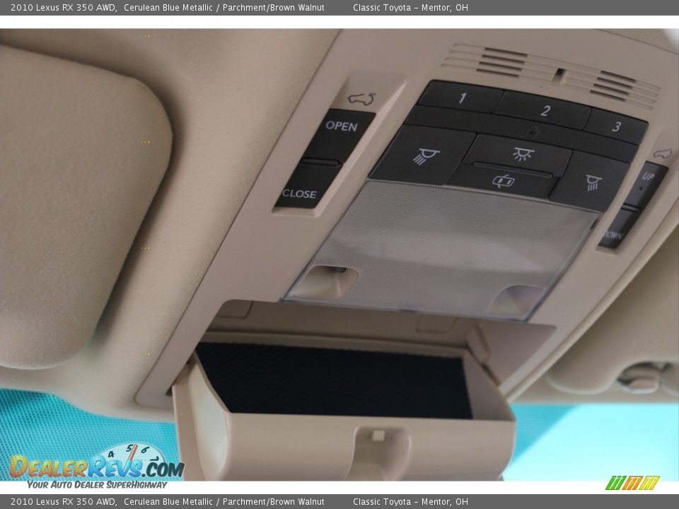 2010 Lexus RX 350 AWD Cerulean Blue Metallic / Parchment/Brown Walnut Photo #15