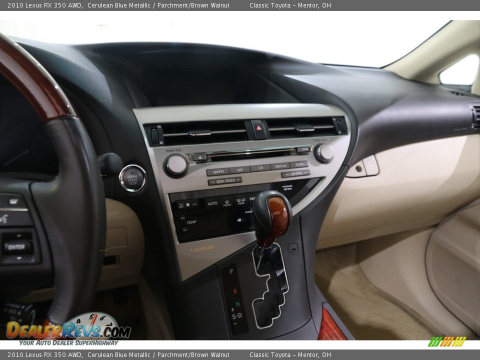 2010 Lexus RX 350 AWD Cerulean Blue Metallic / Parchment/Brown Walnut Photo #16