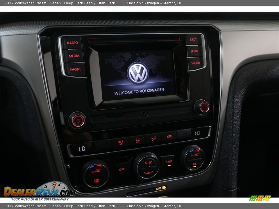 2017 Volkswagen Passat S Sedan Deep Black Pearl / Titan Black Photo #9