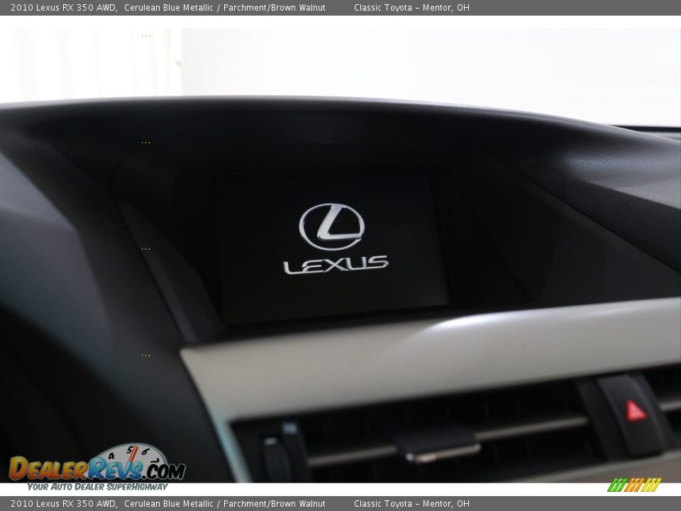 2010 Lexus RX 350 AWD Cerulean Blue Metallic / Parchment/Brown Walnut Photo #17