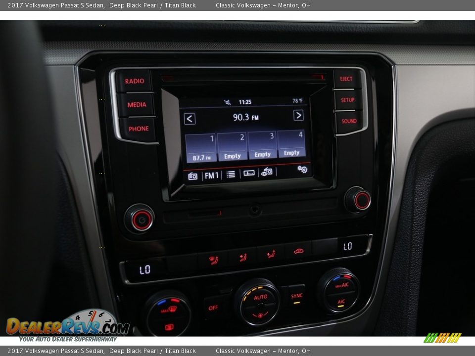 2017 Volkswagen Passat S Sedan Deep Black Pearl / Titan Black Photo #11