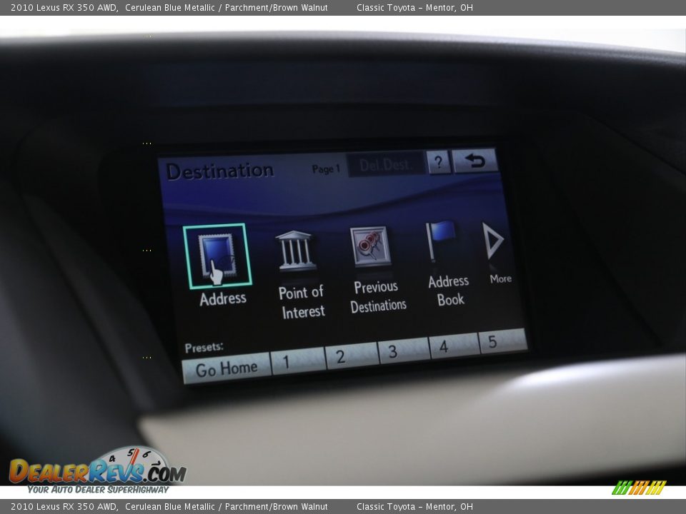 2010 Lexus RX 350 AWD Cerulean Blue Metallic / Parchment/Brown Walnut Photo #19