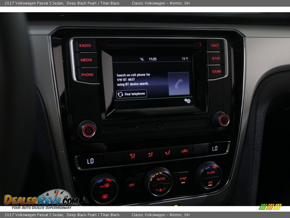 2017 Volkswagen Passat S Sedan Deep Black Pearl / Titan Black Photo #12