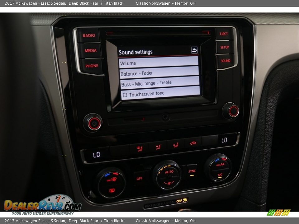 2017 Volkswagen Passat S Sedan Deep Black Pearl / Titan Black Photo #14