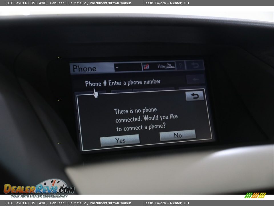 2010 Lexus RX 350 AWD Cerulean Blue Metallic / Parchment/Brown Walnut Photo #22