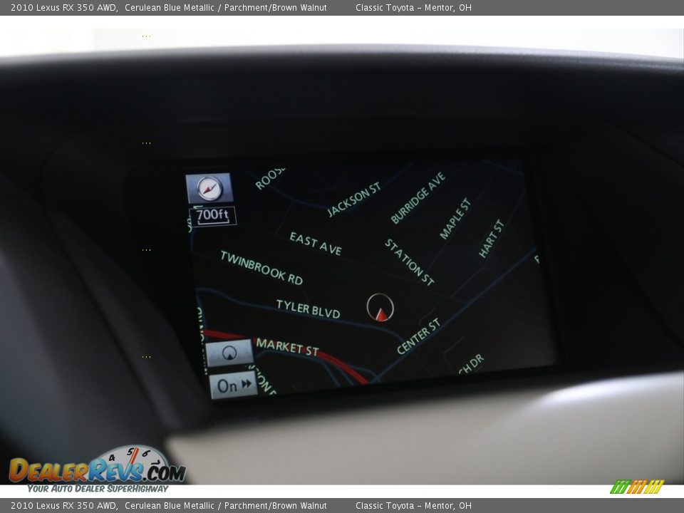 2010 Lexus RX 350 AWD Cerulean Blue Metallic / Parchment/Brown Walnut Photo #27