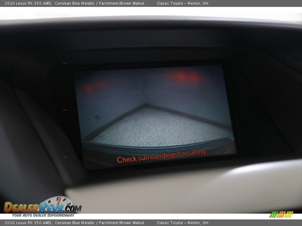 2010 Lexus RX 350 AWD Cerulean Blue Metallic / Parchment/Brown Walnut Photo #28