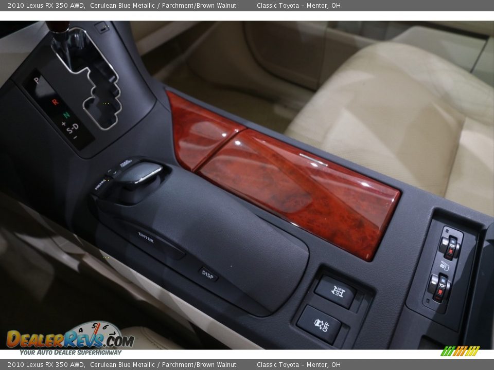 2010 Lexus RX 350 AWD Cerulean Blue Metallic / Parchment/Brown Walnut Photo #30