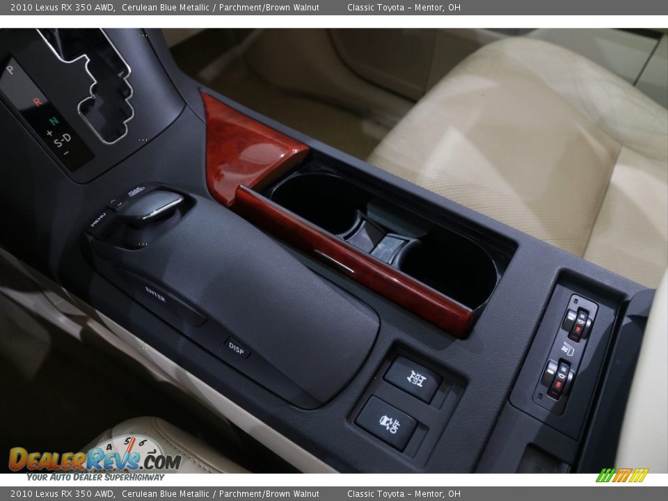 2010 Lexus RX 350 AWD Cerulean Blue Metallic / Parchment/Brown Walnut Photo #31
