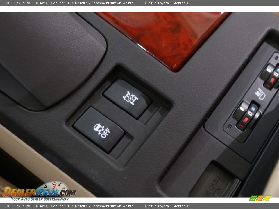 2010 Lexus RX 350 AWD Cerulean Blue Metallic / Parchment/Brown Walnut Photo #32